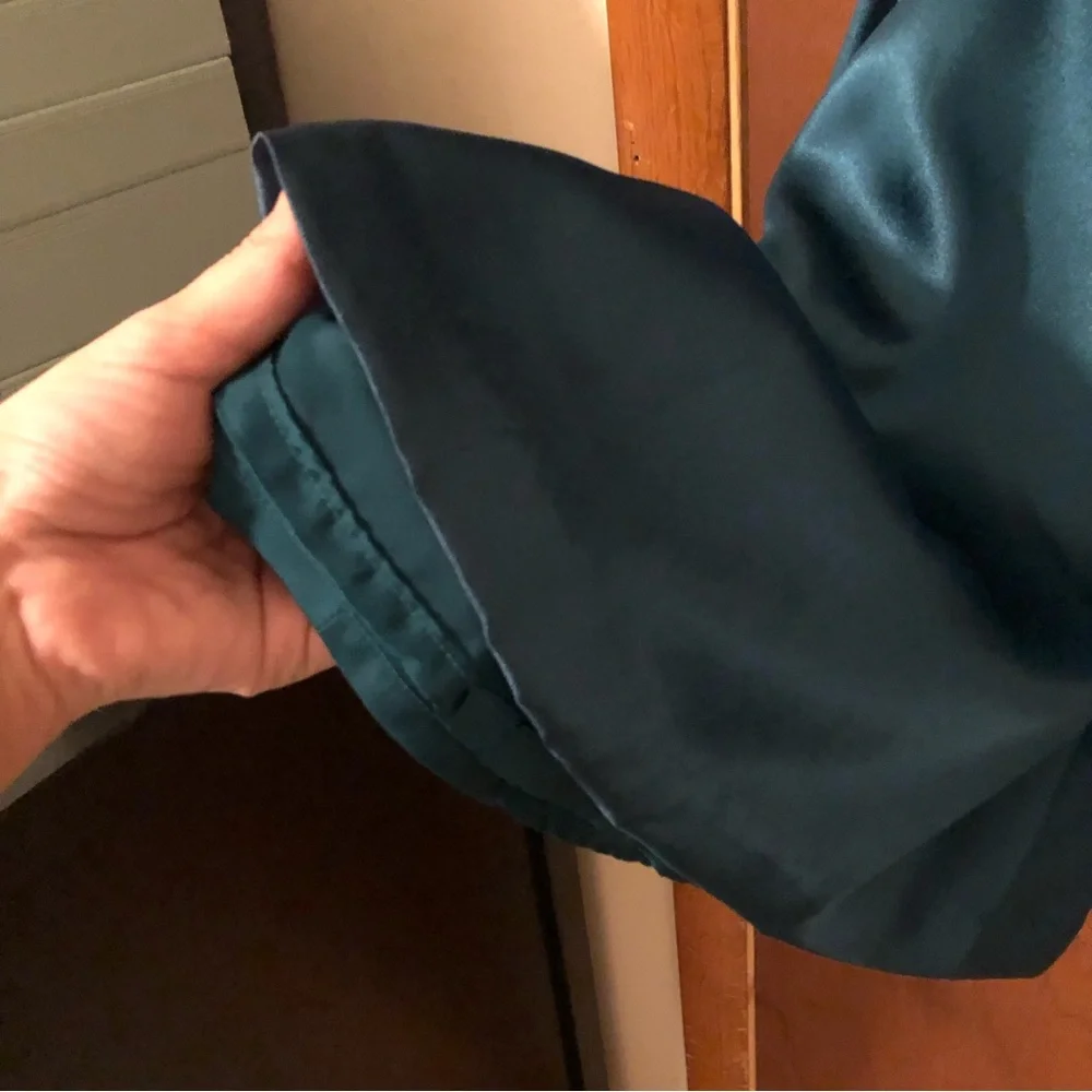 Formal Green Dress with Black Beaded Collar - Picture 7 of 7